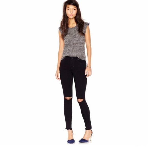 Joe's Jeans  skinny jeans Brie Flawless Vixen Ankle Black Distressed Denim - Picture 7 of 16